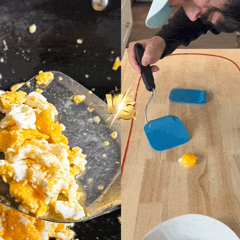 Adjustable angle spatula used for everyday cooking